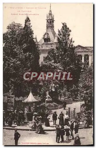 Cartes postales Toulouse Square et Du donjon du capitole Angle Alsace Lafayette