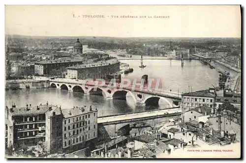 Cartes postales Toulouse Vue Generale Sur La Garonne