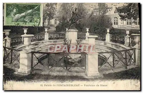 Ansichtskarte AK Palais de Fontainebleau Fontaine de Diane