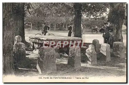 Cartes postales Foret de Fontainebleau Table du Roi Velo Cycle (animee)