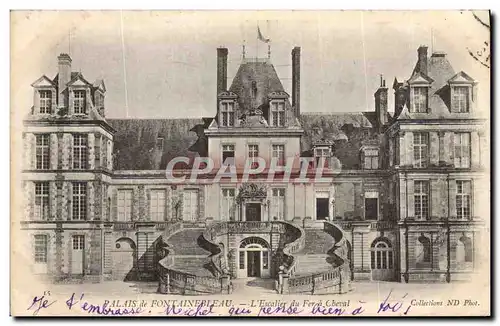 Cartes postales Palais De Fontainebleau L&#39Escalier du Fer a cheval