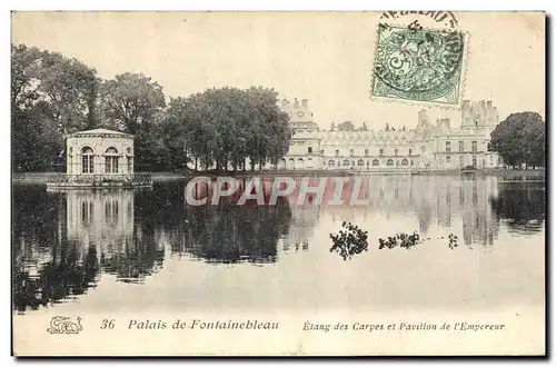 Ansichtskarte AK Palais de Fontainebleau Etang des carpes et pavillon de l&#39empereur