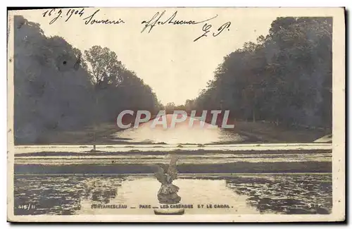 Ansichtskarte AK Fontainebleau Pasc Les Cascades et le canal