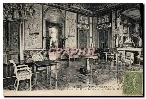 Cartes postales Palais de Fontainebleau Appartement de Marie Antoinette le salon de musique