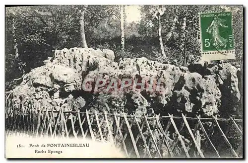 Cartes postales Foret de Fontainebleau Roche Eponge