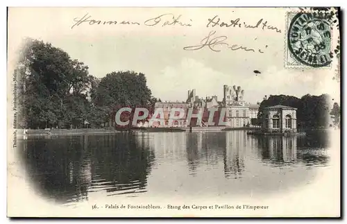 Ansichtskarte AK Palais de Fontainebleau Etang des Carpes et Pavillon de L&#39Empereur