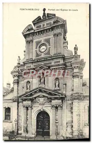 Cartes postales Fontainebleau Portail de L&#39Eglise Saint Louis