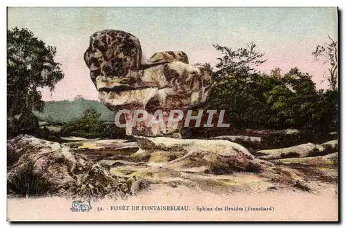 Cartes postales Foret de Fontainebleau Sphinx des Druides Franchard