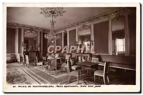 Cartes postales Palais De Fontainebleau Petits Appartements Grand Salon Jaune