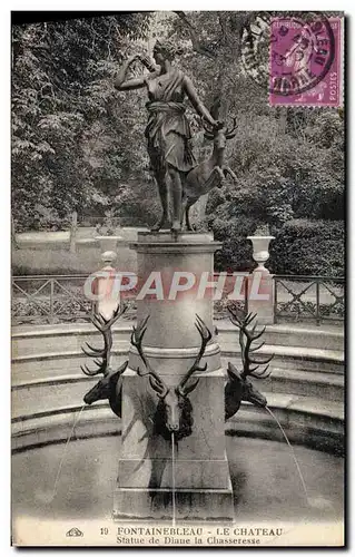 Cartes postales Fontainebleau Le Chateau Statue de Diane la Chasseresse