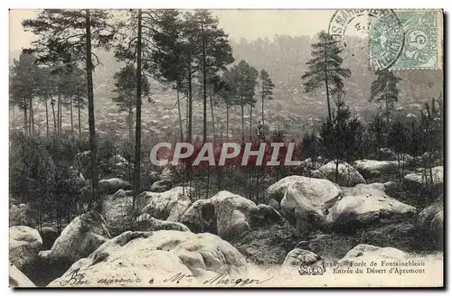 Ansichtskarte AK Foret de Fontainebleau Entree du Desert D&#39Apremont