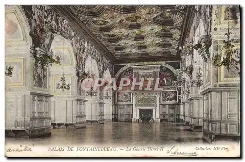 Cartes postales Palais de Fontainebleau La Galerie Henri II