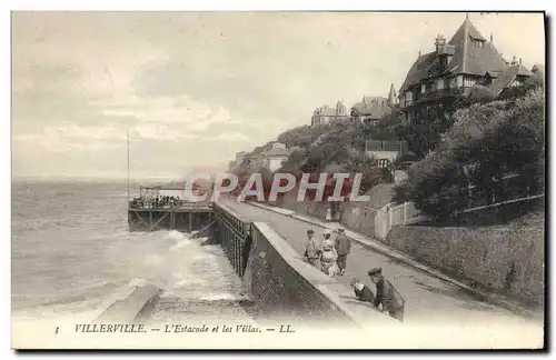 Cartes postales Villerville L'Estacade et les Villas