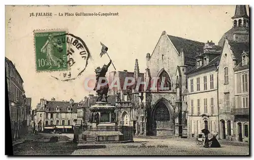 Ansichtskarte AK Falaise La Place Guillaume le Canquerant