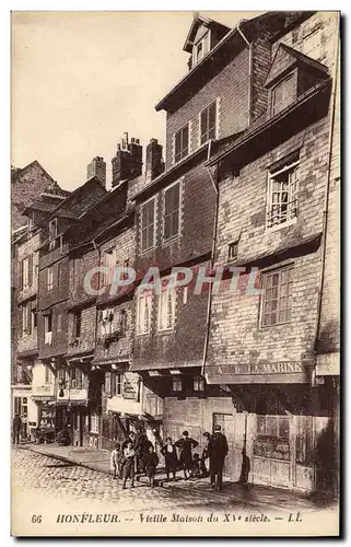 Ansichtskarte AK Honfleur Vieille Maison du XV e siecle Enfants