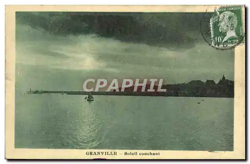 Cartes postales Granville Soleil couchant