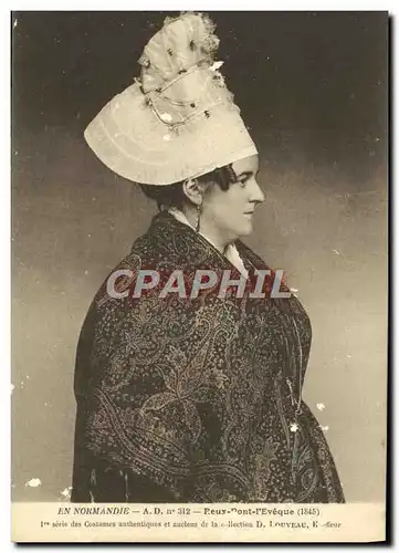 Cartes postales Roux Pont l'Eveque Femme Folklore