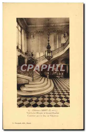 Ansichtskarte AK Chateau d&#39Anet Vestibule d&#39entree et grand escalier Duc de Vendome