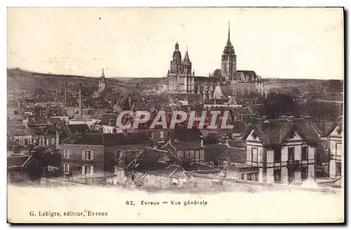 Cartes postales Evreux Vue generale