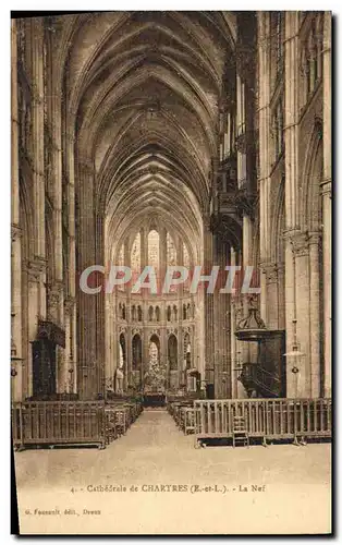 Cartes postales Cathedrale de Chartres La Nef