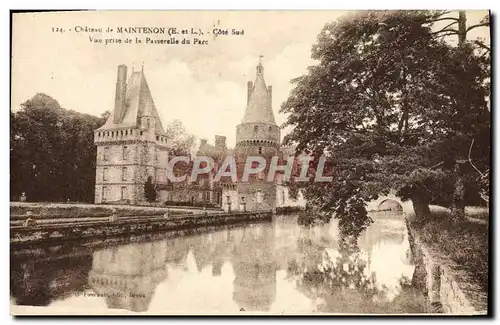 Ansichtskarte AK Chateau de Maintenon Cote sud Vue prise de la passerelle du parc