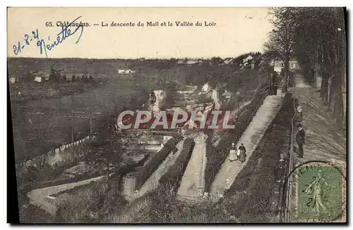 Cartes postales Chateaudun La descente du Mail et la Vallee du Loir