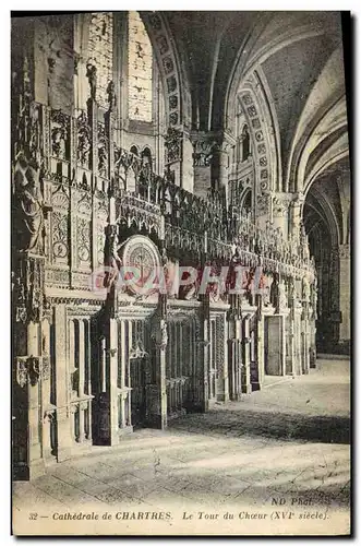 Cartes postales Cathedrale de Chartres Le Tour du Choeur