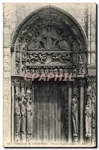 Cartes postales Cathedrale de Chartres Portail Royal