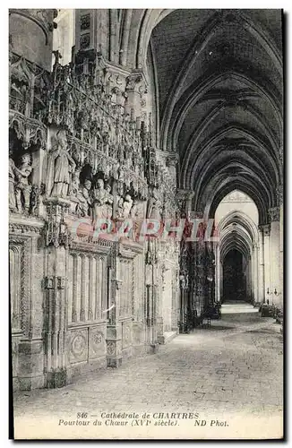 Ansichtskarte AK Cathedrale de Chartres Poutour du Choeur