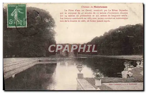 Ansichtskarte AK Chateau de Maintenon Piece d&#39eau ou canal