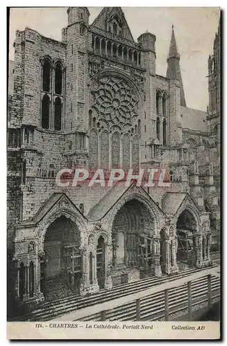 Cartes postales Chartres La Cathedrale Portail Nord