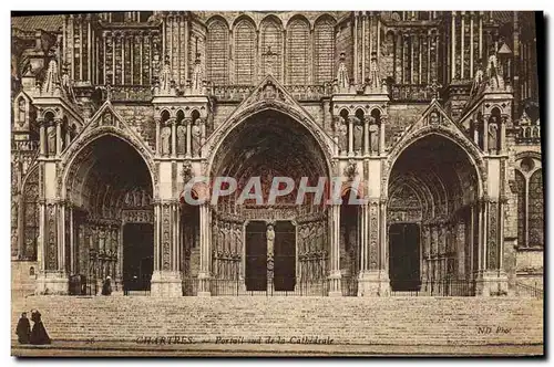 Cartes postales Chartres Portail sud de la cathedrale