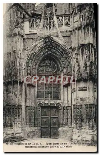 Cartes postales Caudebec en Caux Eglise Notre Dame Le portail de droite