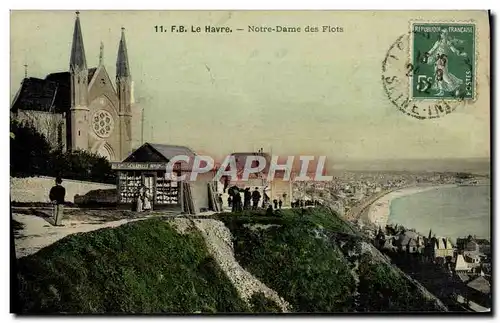 Cartes postales Le Havre Notre Dame des Flots (carte toilee)