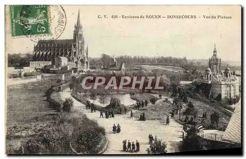 Cartes postales Environs de Rouen Bonsecours Vue de Plateau