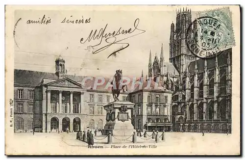 Cartes postales Rouen Place de l&#39Hotel de Vielle