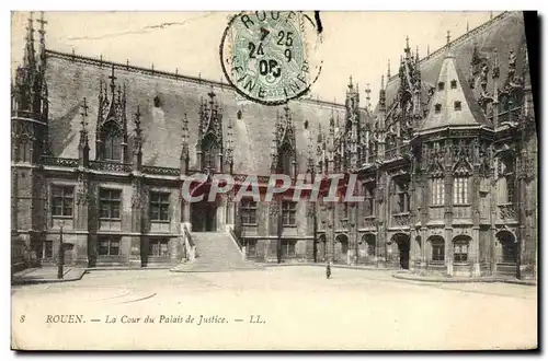 Cartes postales Rouen La Cour du Palais de Justice