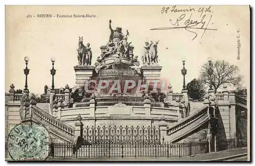 Cartes postales Rouen Fontaine Sainte Marie