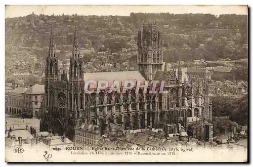 Ansichtskarte AK Rouen Eglise Saint Ouen Vue de la Cathedrale