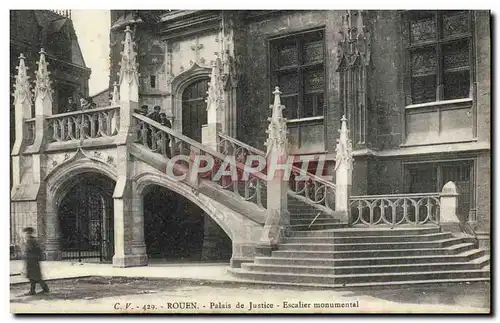 Ansichtskarte AK Rouen Palais de Justice Escalier monumental