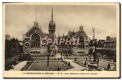 Cartes postales La Benedictine a Fecamp Vue Generale prise du Square