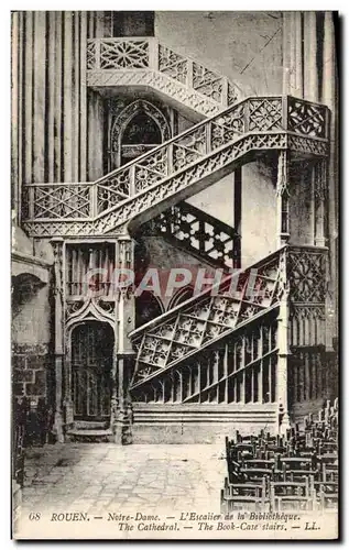 Ansichtskarte AK Rouen Notre Dame Escalier de la bibliotheque