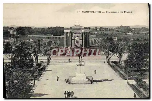 Cartes postales Monpellier Promenade du Peyrou