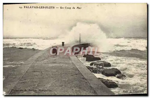 Cartes postales Palavas les Flots Un Coup de Mer