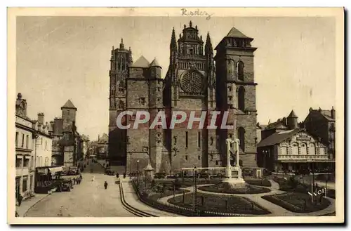 Ansichtskarte AK Rodez Le Cathedrale Notre Dame