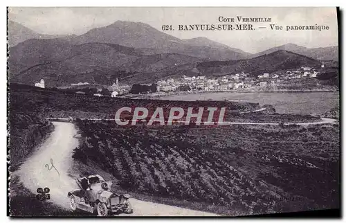 Cartes postales Banyuls sur Mer Vue Panoramique Automobile