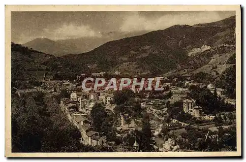 Cartes postales Amelie les Bains Vue generale au fond Massif du Canigou