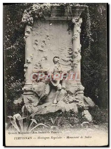 Cartes postales Perpignan Montages Regalades Monument de Sudre
