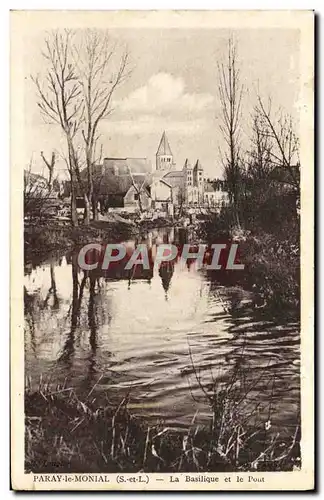 Cartes postales Paray le Monial La Basilique et le Pont