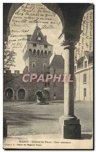 Ansichtskarte AK Blanzy Chateau du Plessis Cour Interieure